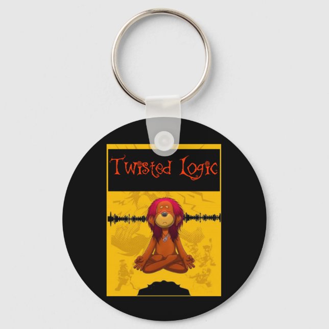 Twisted Logic Meditate Keychain (Front)