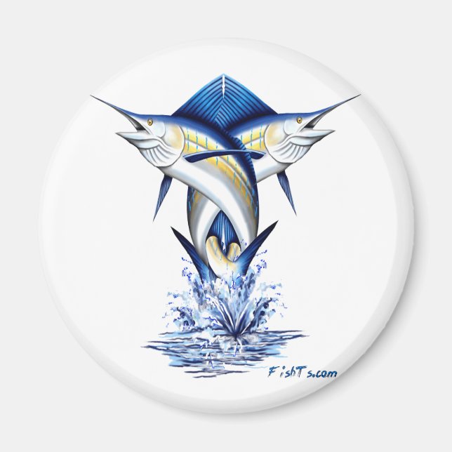 Twisted Marlins Jumping Magnet (Front)