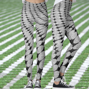 Twisted Pattern of Circles and Diamonds Leggings