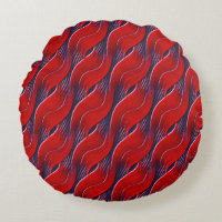 Twisted pattern round pillow