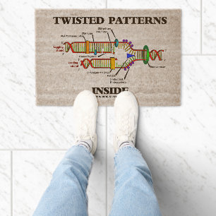 Twisted Patterns Inside DNA Replication Humor Fiber Doormat