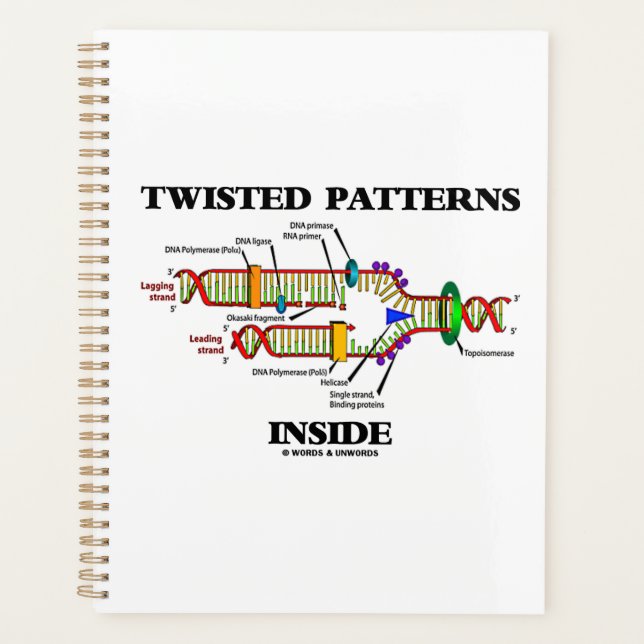 Twisted Patterns Inside DNA Replication Humor Planner (Front)