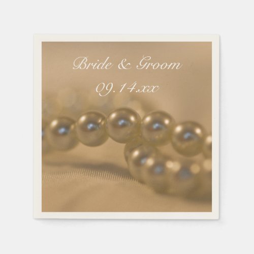 Twisted Pearls Wedding Paper Napkins