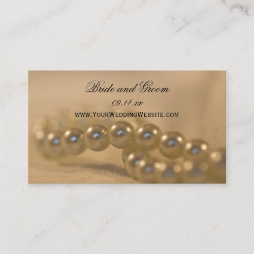 Wedding Pearls Website Card Business Card Templates
