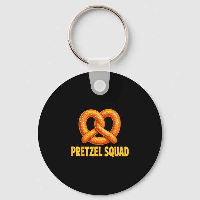 Twisted pretzel lover squad  keychain (Front)