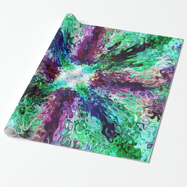 Twisted Rainbow Vapors Two Wrapping Paper (Unrolled)