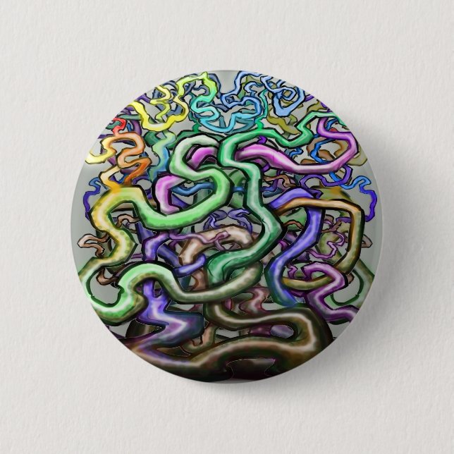 Twisted Rainbow Vines Button (Front)