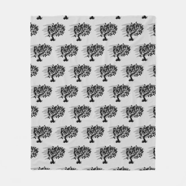 Twisted Sapling Fleece Blanket (Front)