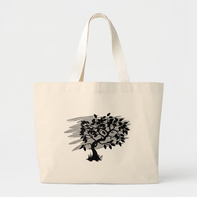 Twisted Sapling Large Tote Bag (Front)