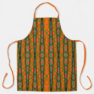 Twisted Southwestern Style Symmetrical Line Art Apron