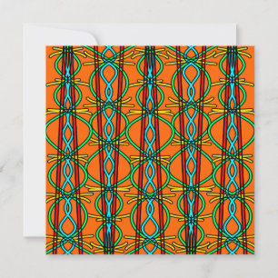 Twisted Southwestern Style Symmetrical Line Art Card