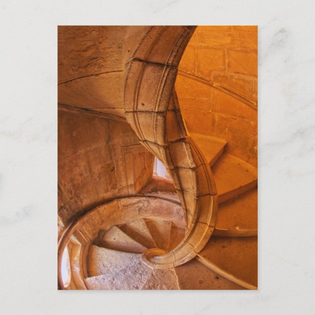 Twisted Spiral Staircase, Portugal Postcard (Front)