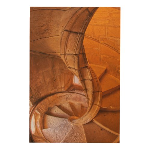 Twisted Spiral Staircase Portugal Wood Wall Art
