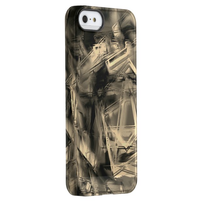 Twisted squares stained with 'wrong brush strokes' uncommon iPhone case (Back/Right)