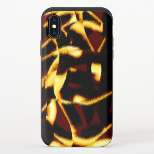 Twisted streaks burnt yellow looks velvety iPhone x slider case
