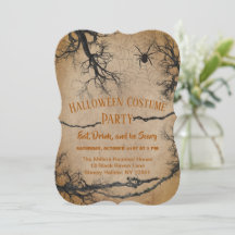 Twisted Tree Halloween Invitation