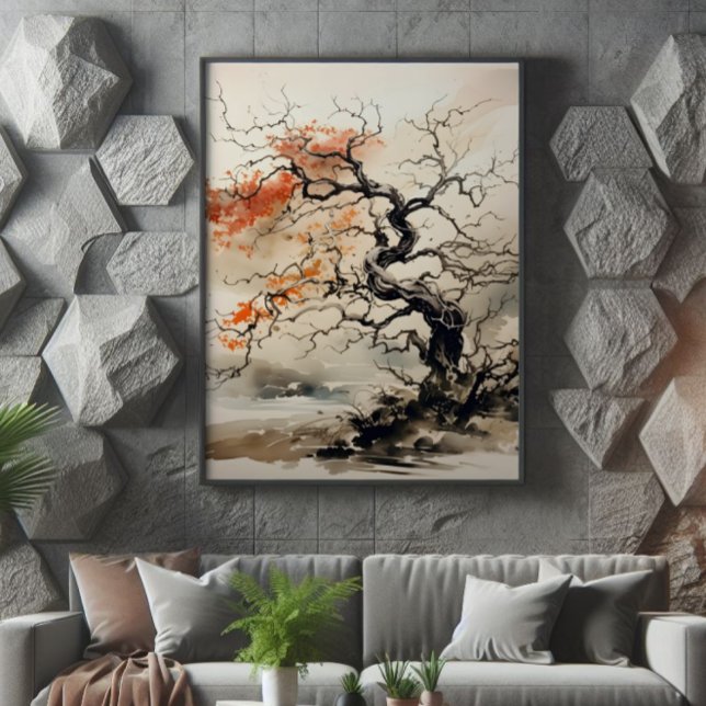 Twisted Tree Ink Painting Photo Print (Creator Uploaded)