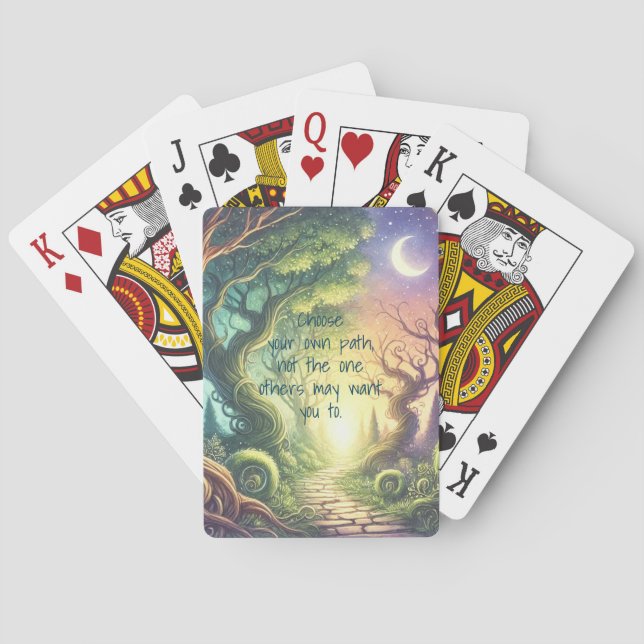 Twisted Tree Path & Quote Poker Cards (Back)