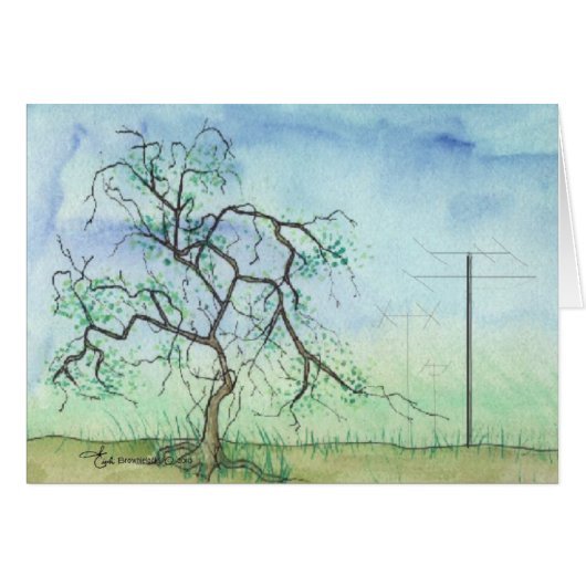 Twisted Tree with 3 Antennas Cards (Front Horizontal)