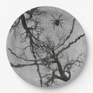Twisted Vines and Spider Halloween Paper Plates