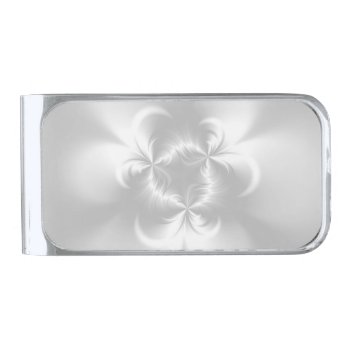 Twisted White Pearl Silver Finish Money Clip by MarianaEwa at Zazzle
