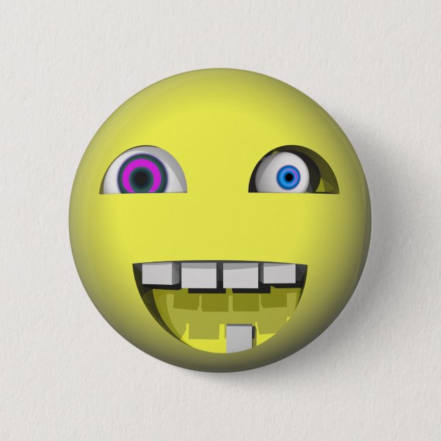 Twisted With Crazy Eyes Pinback Button (Front)