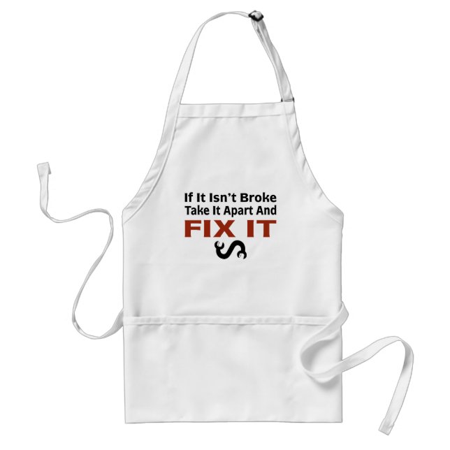 Twisted Wrench - FIX IT Adult Apron (Front)