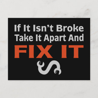 Twisted Wrench - FIX IT Postcard