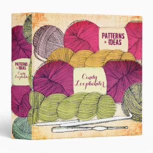 Twisted yarn hanks crochet hooks crafts binder