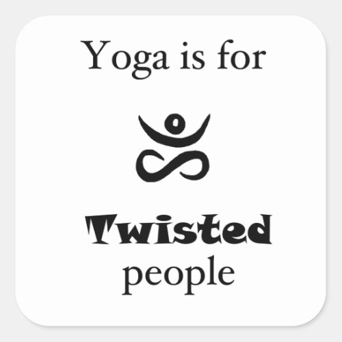 Twisted Yoga Square Sticker