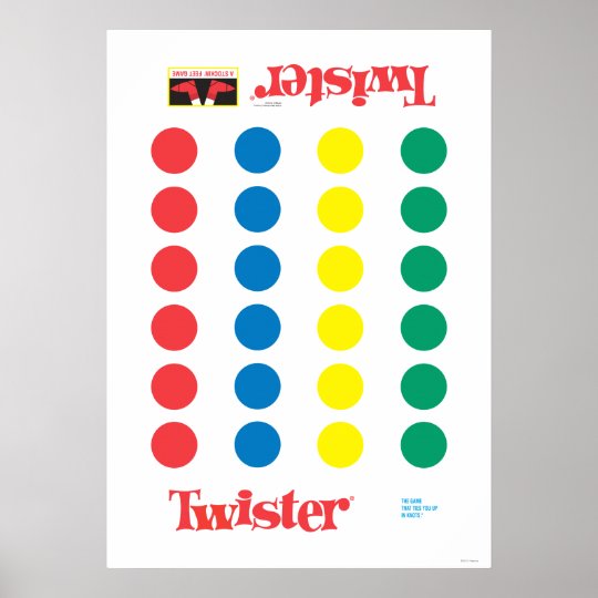 Twister Game Mat Poster | Zazzle.com