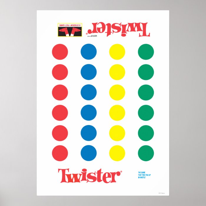 Twister Game Mat Poster