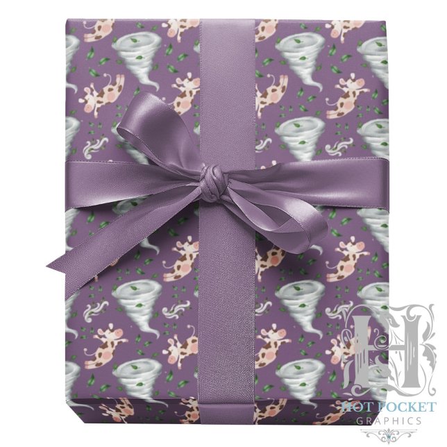 Twisters Tornado Gift Wrapping Paper - Purple (Creator Uploaded)