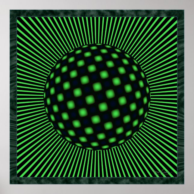 Twisting Electron Optical Illusion Poster (Front)