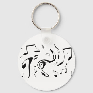 Twisting Musical Notes Keychain