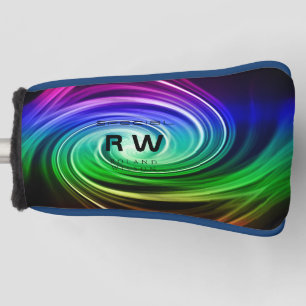 Twisting Red Multicolors Personalized Golf Head Cover