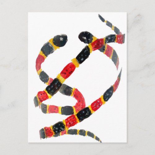 Twisting Snake Art Postcard