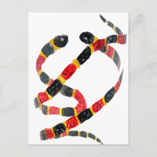 Twisting Snake Art Postcard (Front)