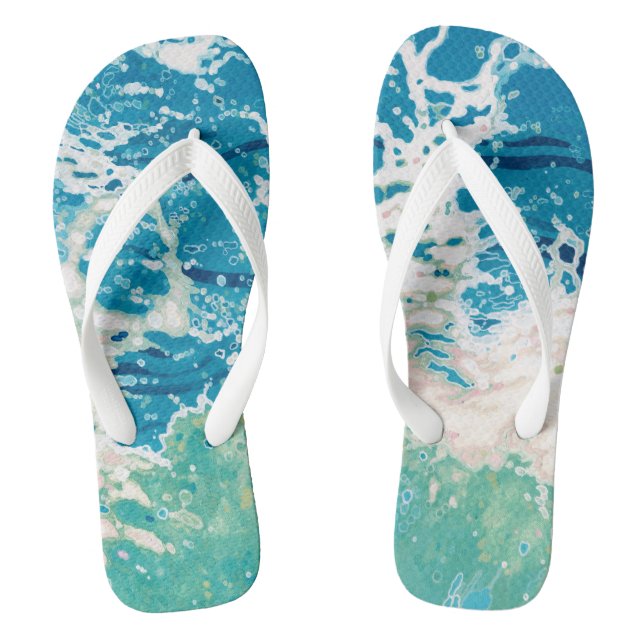 Twisting Waves Flip Flops Men Women Kids Juul (Footbed)