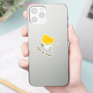 Twit or Treat Bird Custom-Cut Vinyl Sticker