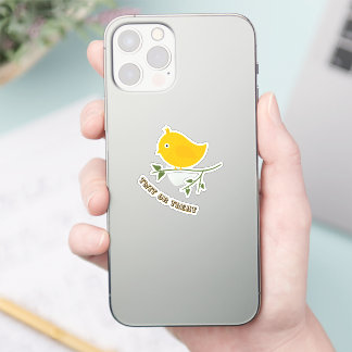 Twit or Treat Bird Custom-Cut Vinyl Sticker