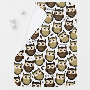 Twit twoo! cute owl pattern. baby blanket