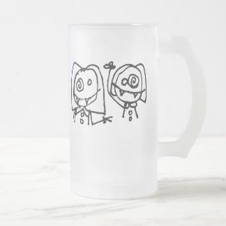 Twitarded Just Heads Frosted Mug (tall)