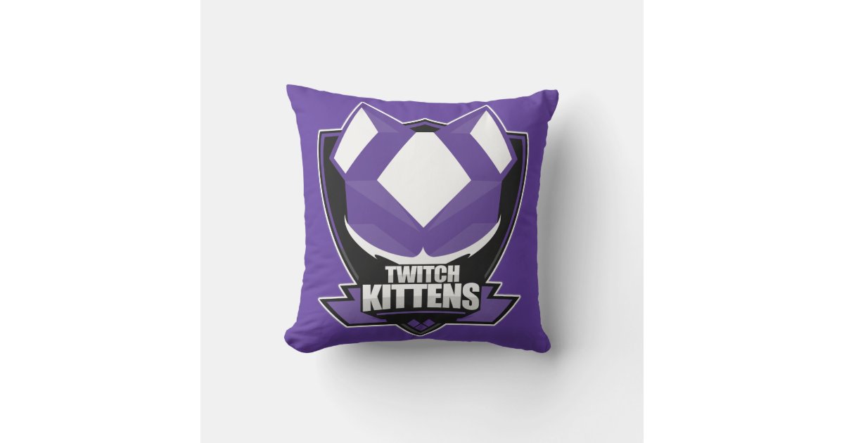 Twitch Kittens Throw Pillow Zazzle