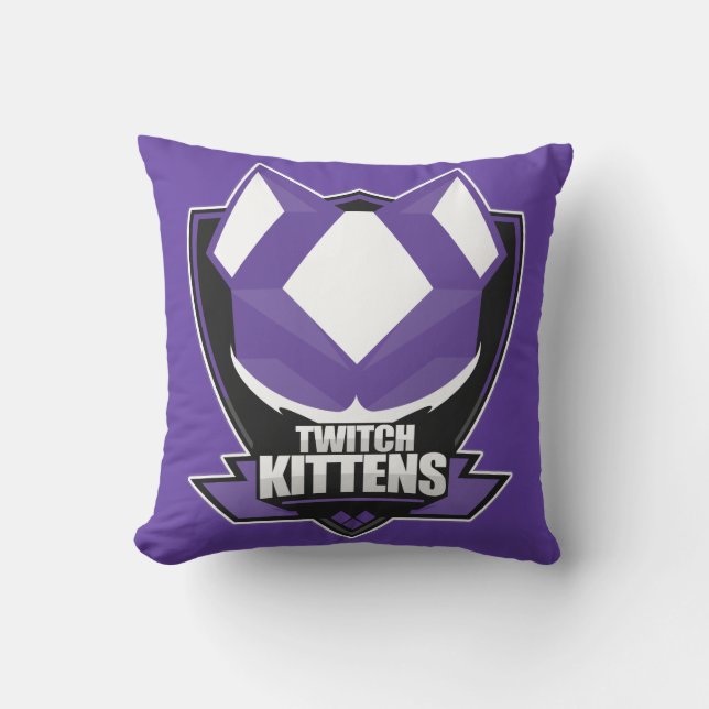 Twitch Kittens Throw Pillow (Front)