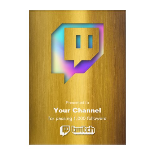 Twitch Partner Creator Award Acrylic Print