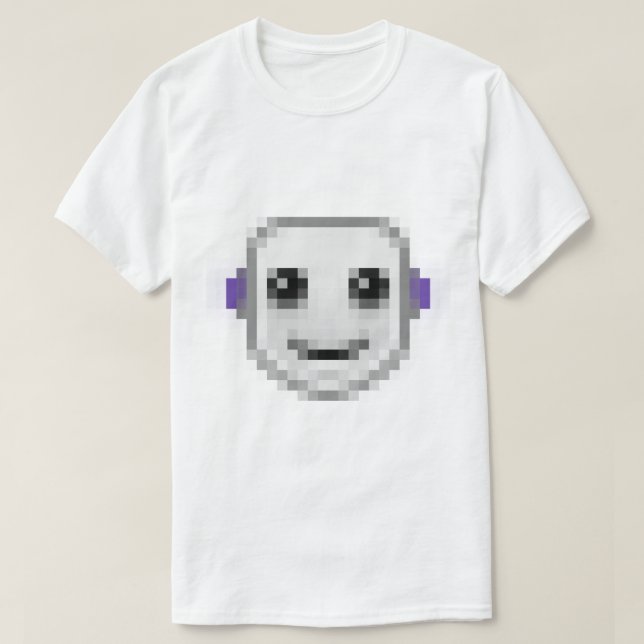 Twitch Robot Smile Emote T-Shirt (Design Front)
