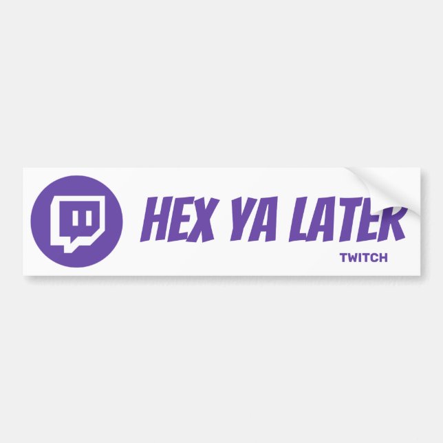 Twitch Tag Bumper Sticker (Front)