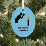 Twitcher / Birdwatcher - Add A Slogan And Name To Metal Ornament at Zazzle