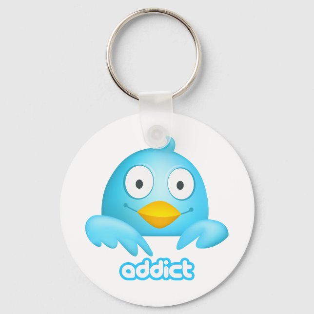 Twitter Addict Keychain (Front)